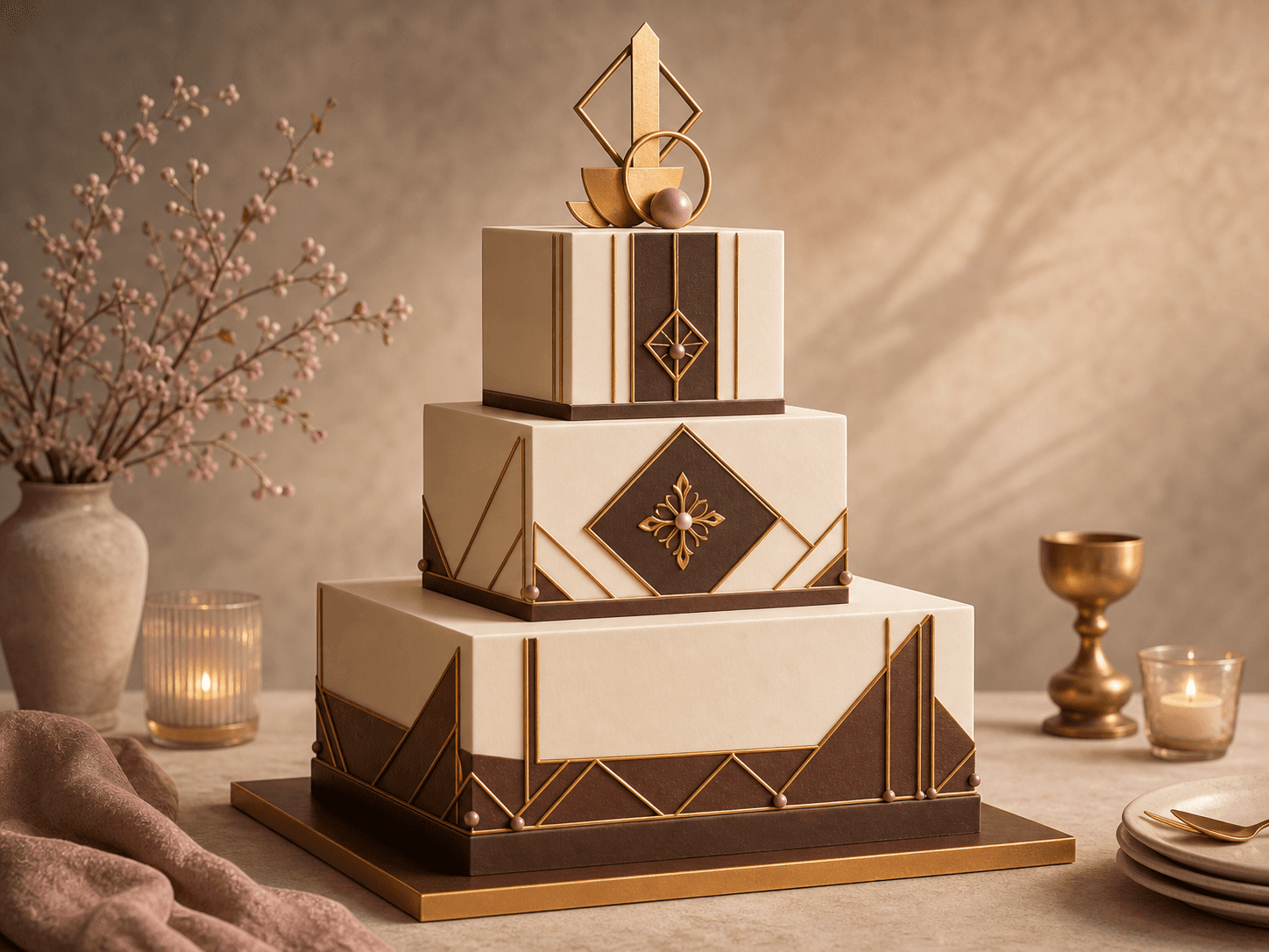 Modern square cakes